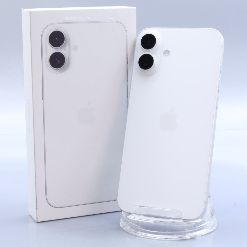 Apple iPhone16 Plus 256GB белый A3289 MXVH3J/A батарея 100% #SIM свободный *Joshin0432[1 иен начало * бесплатная доставка ]