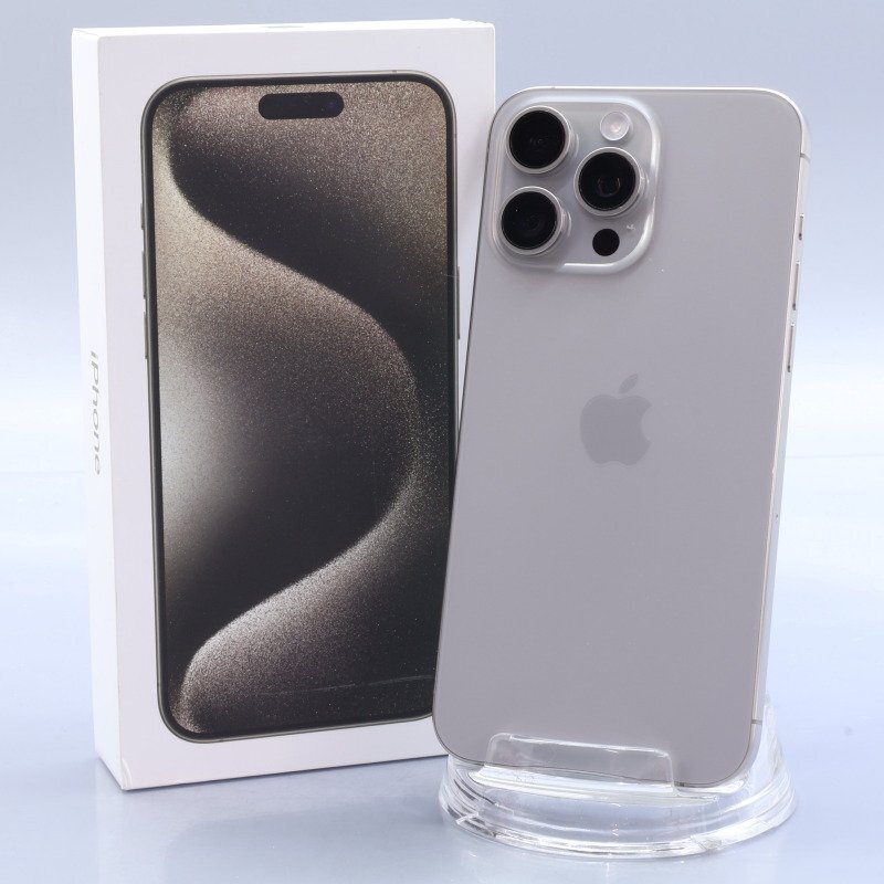 Apple iPhone15 Pro Max 256GB натуральный титан A3105 3M742J/A батарея 100% #SIM свободный *Joshin1565[1 иен начало * бесплатная доставка ]