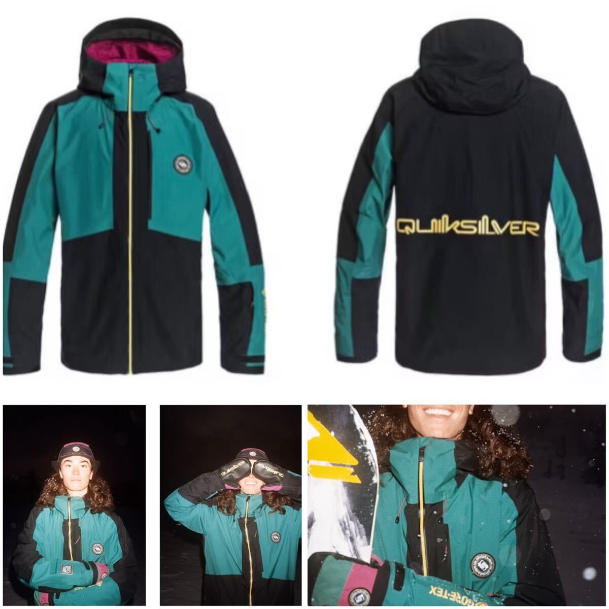 美品QUIKSILVER HIGH ALTITUDE FOREVER 2L CAPSULE GORE-TEX JK S クイックシルバーハイアルティチュード ゴアテックス スノーボードウェア_画像2