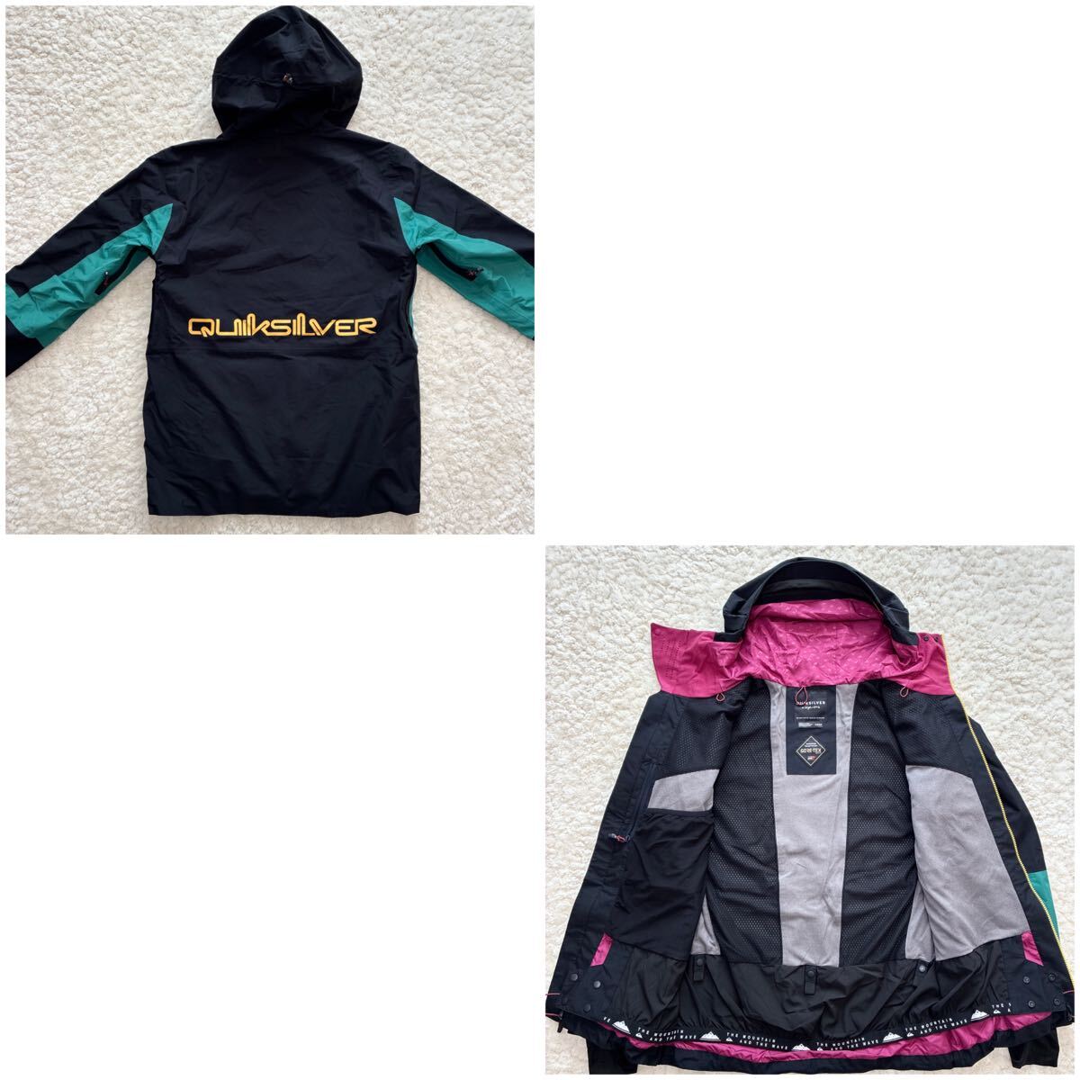 美品QUIKSILVER HIGH ALTITUDE FOREVER 2L CAPSULE GORE-TEX JK S クイックシルバーハイアルティチュード ゴアテックス スノーボードウェア_画像9