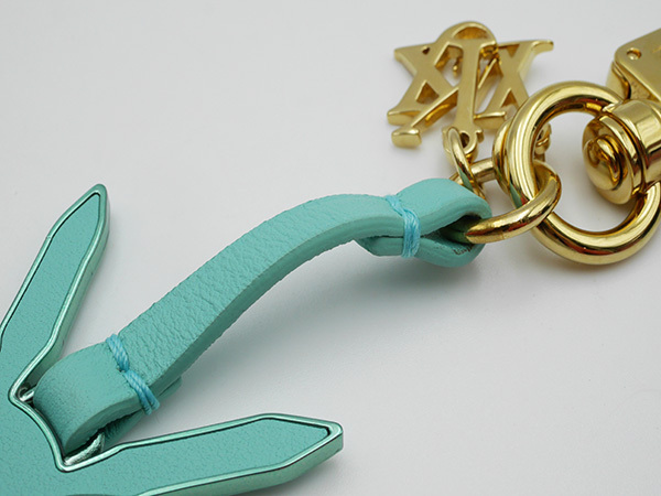  Louis * Vuitton LOUIS VUITTON кольцо для ключей кролик кожа × металл материалы голубой / оттенок зеленого M62735