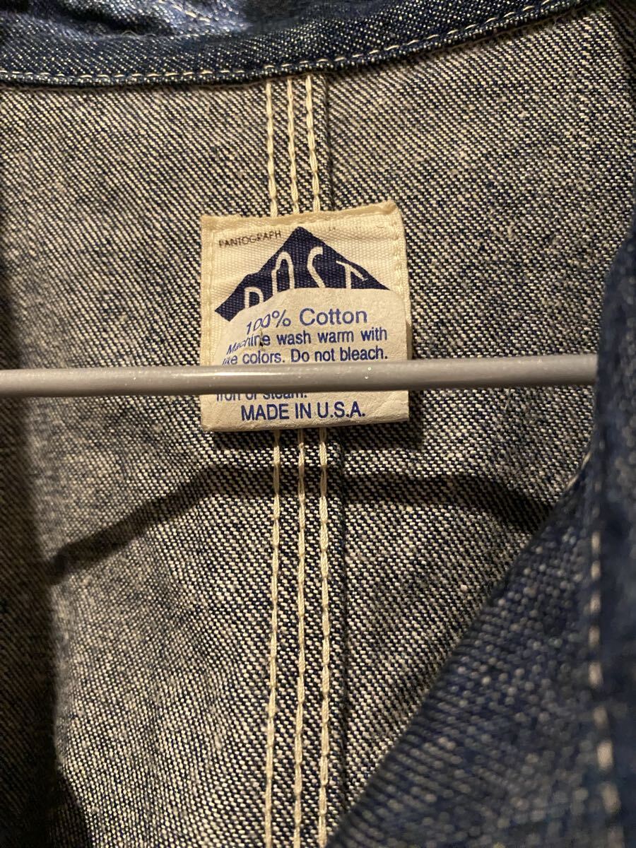 POST O'ALLS ポストオーバーオールズ デニムカバーオール M USA製_画像3