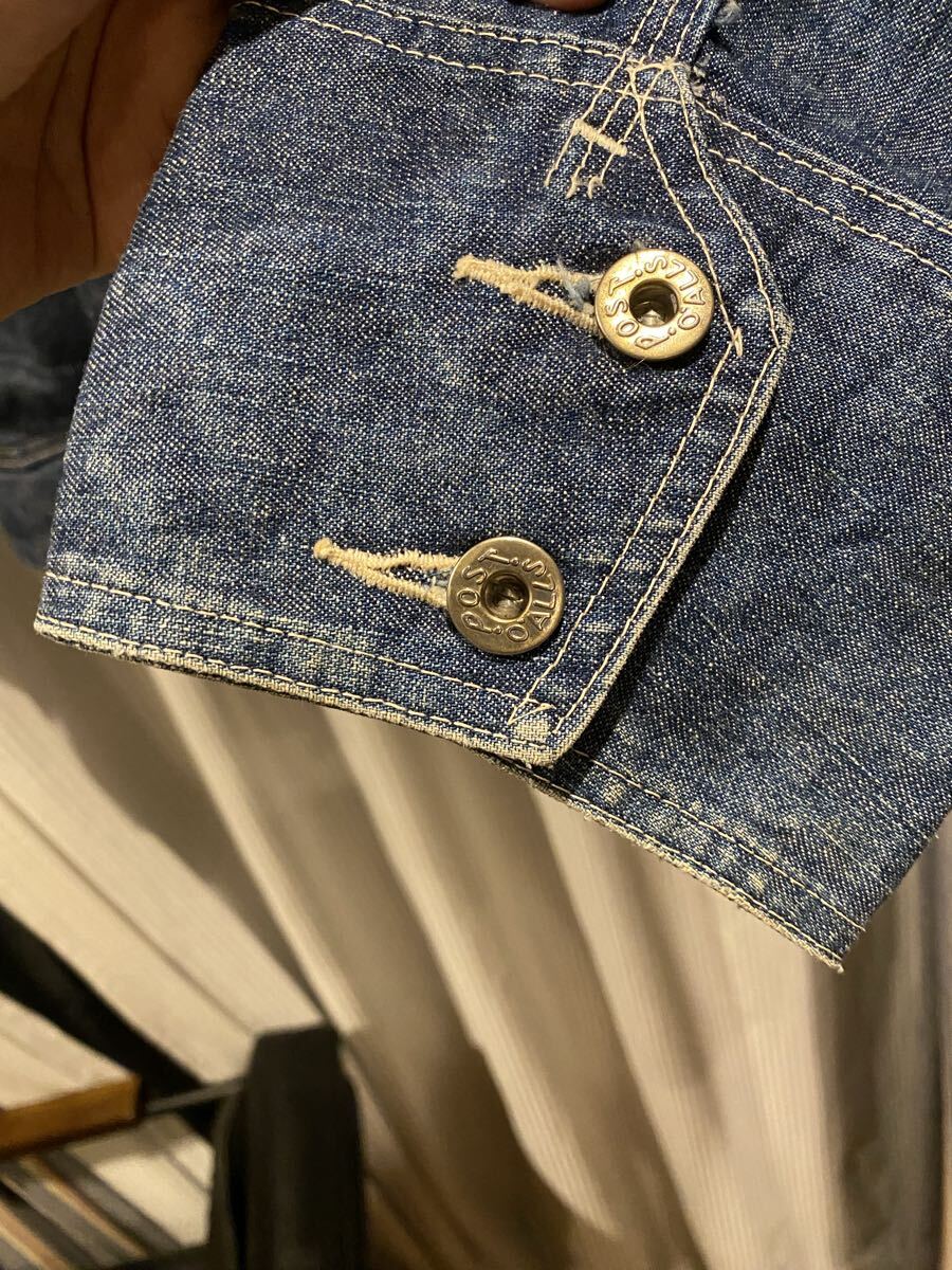 POST O'ALLS ポストオーバーオールズ デニムカバーオール M USA製_画像5