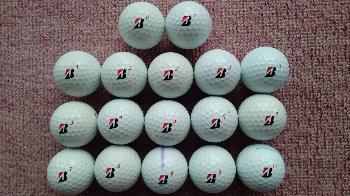 ２０２０　ブリヂストンゴルフ　TOUR　Ｂ　X　コーポレートカラー　ロストボール　１７個_画像1