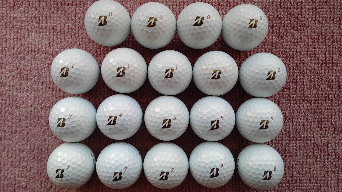 ２０２４　ブリヂストンゴルフ　TOUR　Ｂ　X　パールホワイト　ロストボール　１９個_画像1
