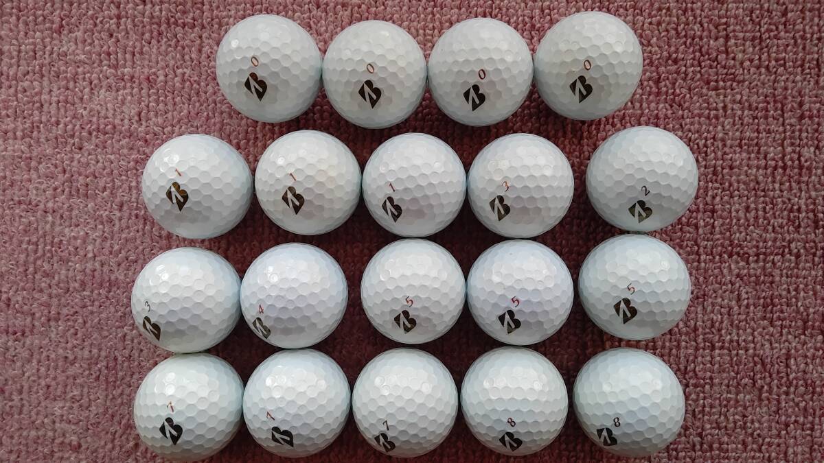 ２０２４　ブリヂストンゴルフ　TOUR　Ｂ　X　パールホワイト　ロストボール　１９個_画像3