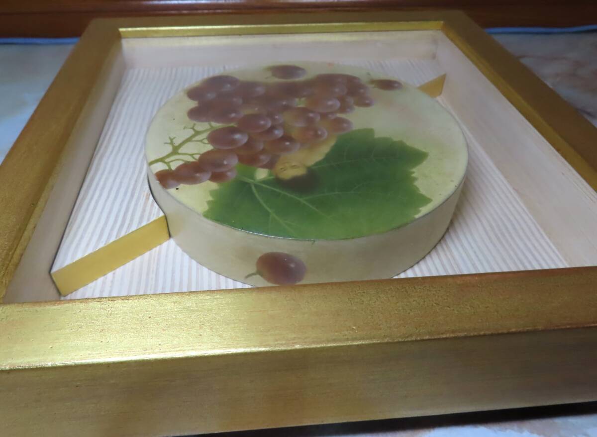 【真作】伴 清一郎『待っていた日』／油彩　テンペラ　童子　葡萄_画像6