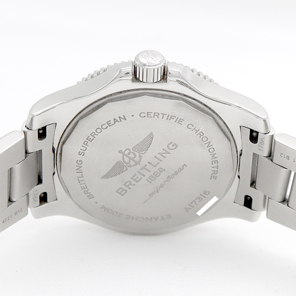 内部点検済 BREITLING ブライトリング スーパーオーシャン 36 A17316 200m防水 SS メンズ レディース ボーイズ 自動巻き_画像3