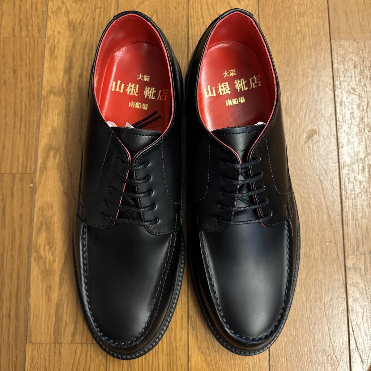  гора корень обувь магазин! черный! кожа обувь!25.5cm! новый товар не использовался!100 иен старт!YAMANE!EVISU!