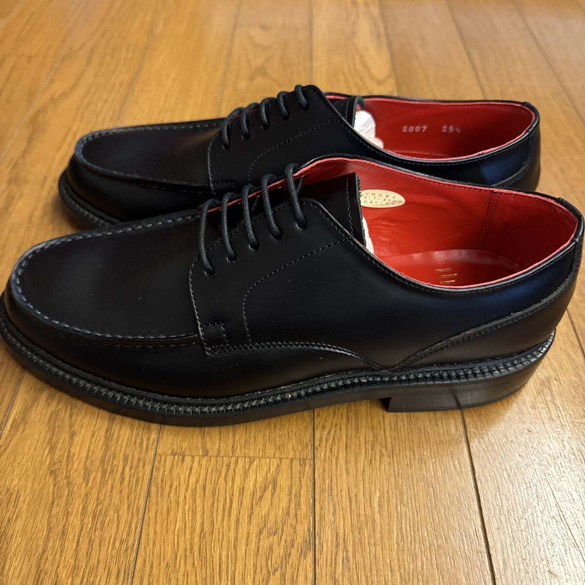  гора корень обувь магазин! черный! кожа обувь!25.5cm! новый товар не использовался!100 иен старт!YAMANE!EVISU!