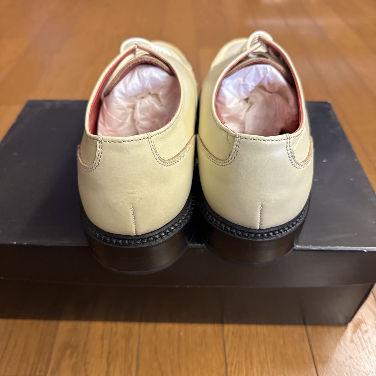  гора корень обувь магазин! кожа обувь! слоновая кость!25.5cm! новый товар не использовался!100 иен старт!YAMANE!EVISU!