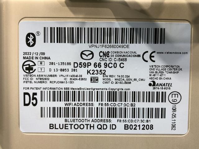 ＣＸ－３ 5BA-DKLFY カーナビゲーション D52E-611J0-A_画像3