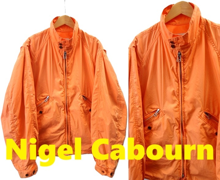 90's 旧タグ/NIGEL CABOURN:ナイジェルケーボン/コットン スイングトップ ジャケット/ボンバージャケット/オレンジ/size2(L相当)/ブルゾン_画像1