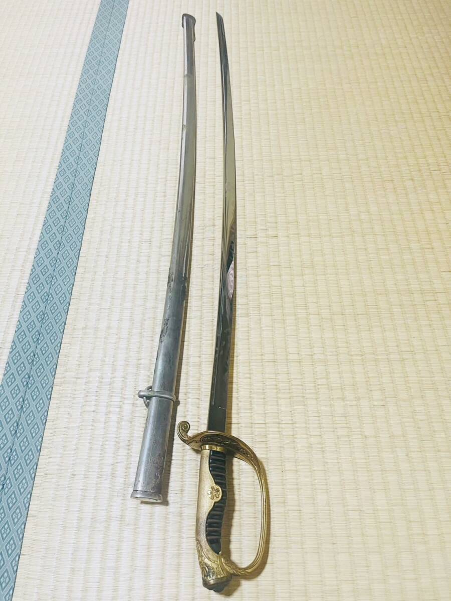 【明治19年式軍刀】片手サーベル型指揮刀/旧日本帝国陸軍旧軍刀【模造刀】柳生の里から旧家蔵出し品/大日本帝国日本軍武具刀装具刀剣拵え_画像1