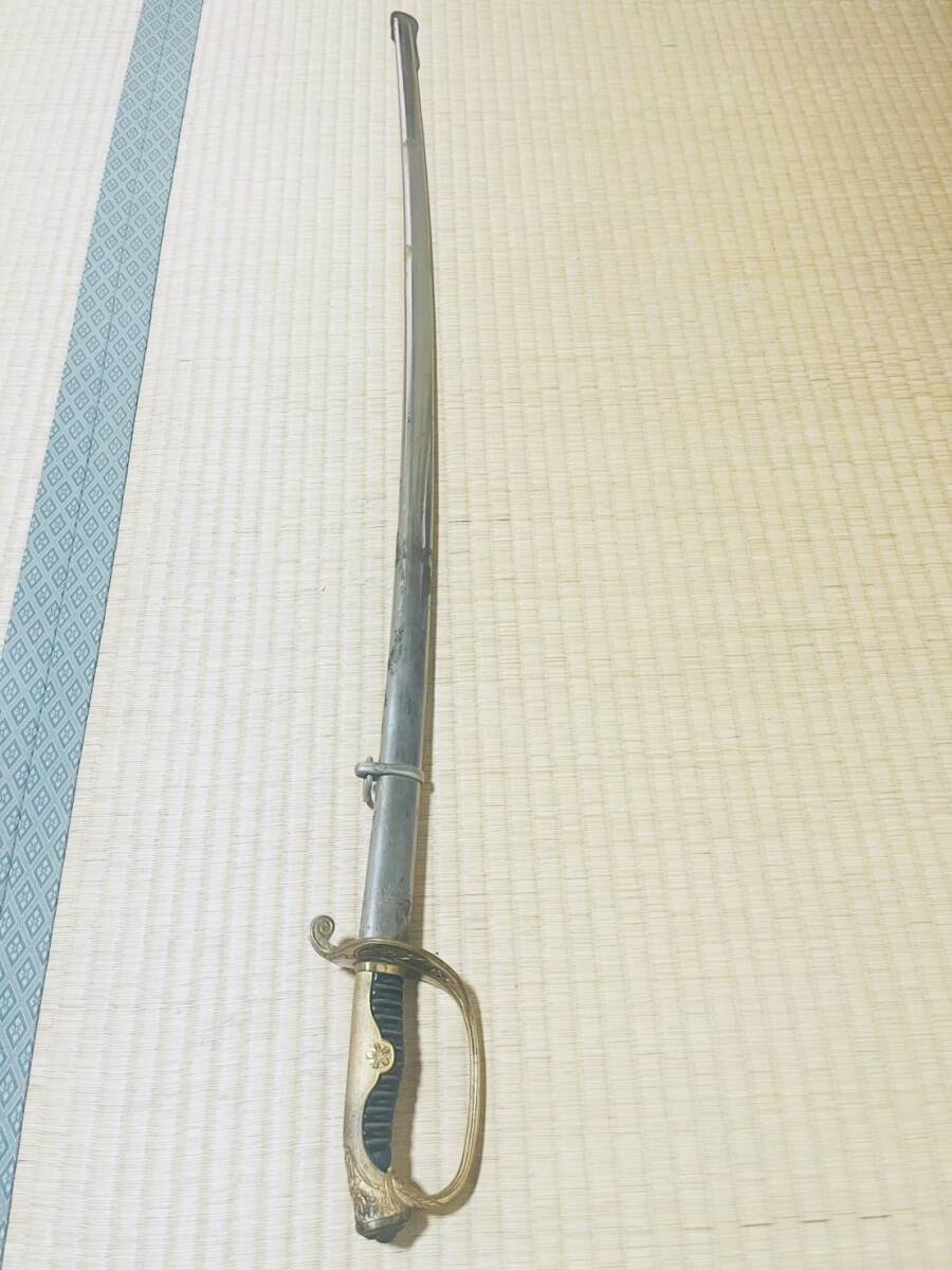 【明治19年式軍刀】片手サーベル型指揮刀/旧日本帝国陸軍旧軍刀【模造刀】柳生の里から旧家蔵出し品/大日本帝国日本軍武具刀装具刀剣拵え_画像4