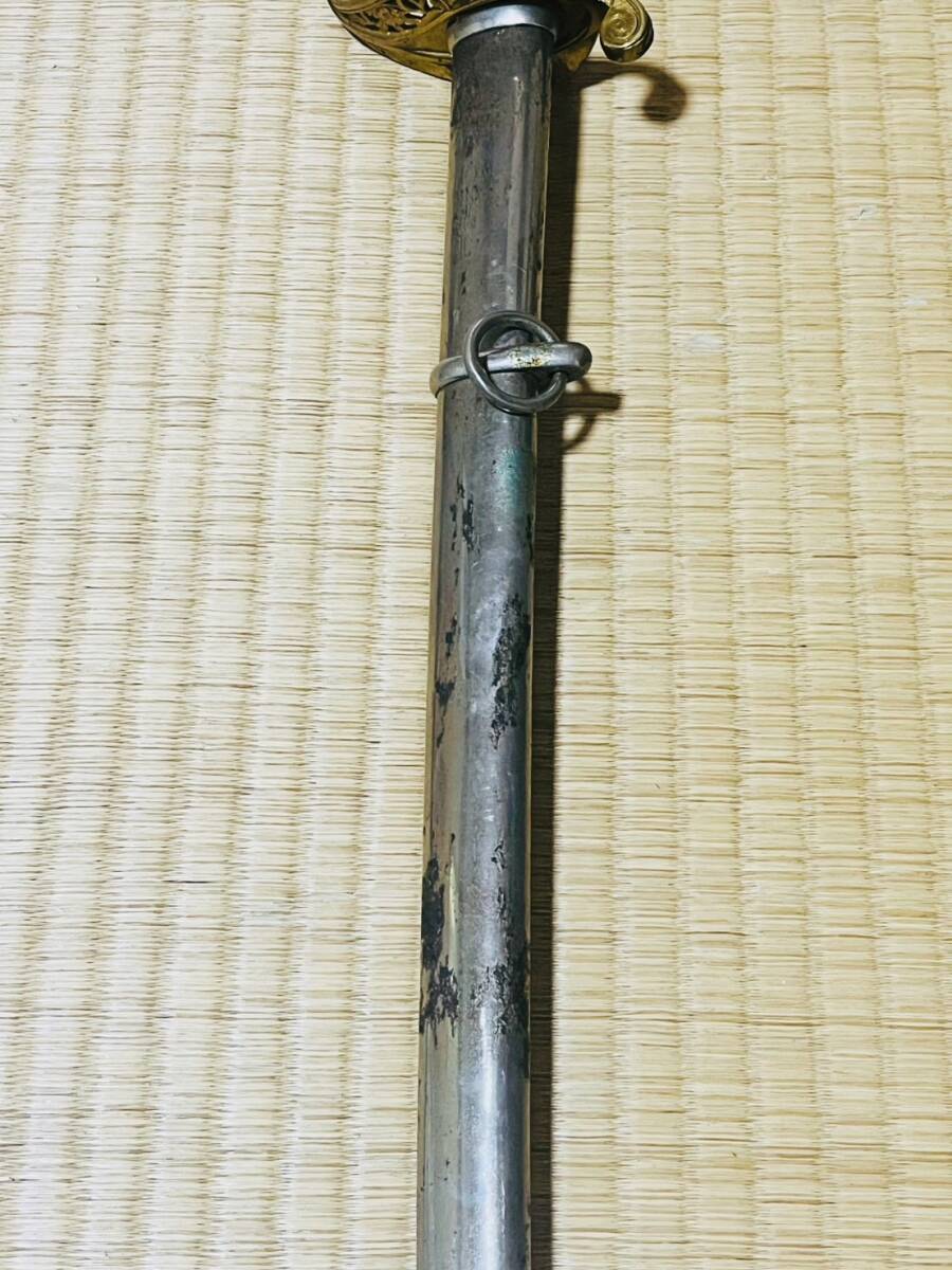 【明治19年式軍刀】片手サーベル型指揮刀/旧日本帝国陸軍旧軍刀【模造刀】柳生の里から旧家蔵出し品/大日本帝国日本軍武具刀装具刀剣拵え_画像5
