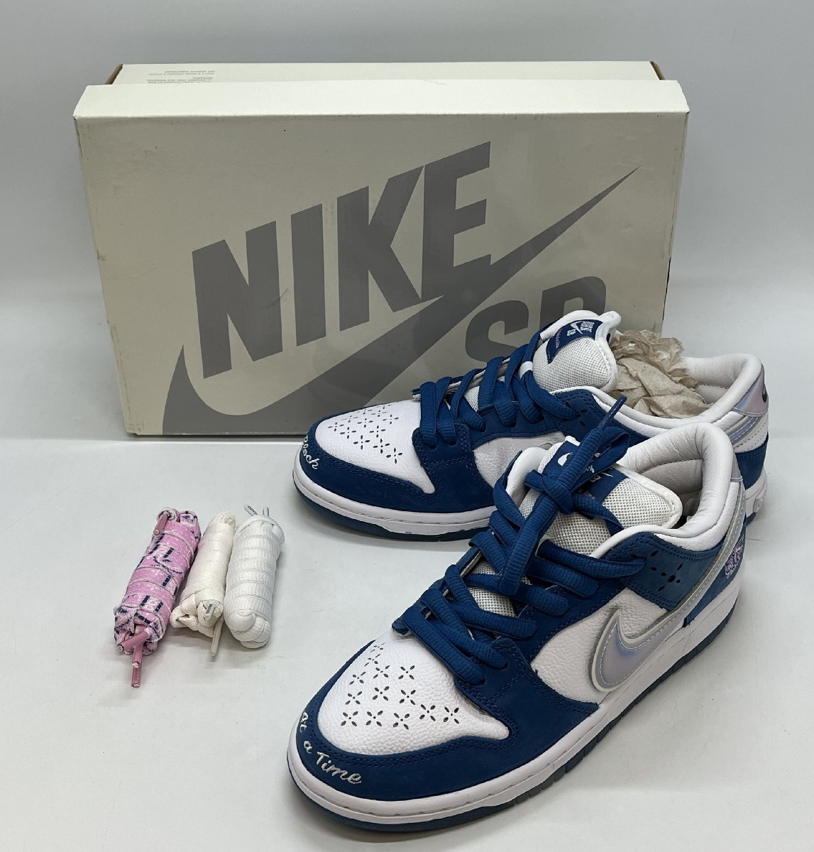 ☆未使用品☆NIKE ナイキ Born × Raised ボーンレイズド SB DUNK LOW PRO QS One Block At a Time サイズ:25cm FN7819 400 [75-0629-7O2]_画像1