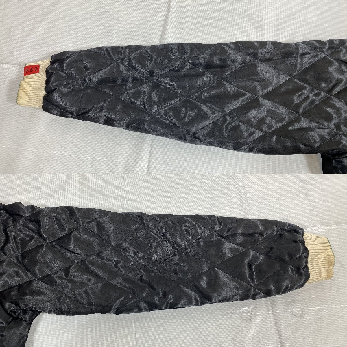 CREAM SODA スカジャン サイズ:M クリームソーダ 緑 龍 猫 キャット ワッペン ☆良品☆[661-1121-N6]_画像8