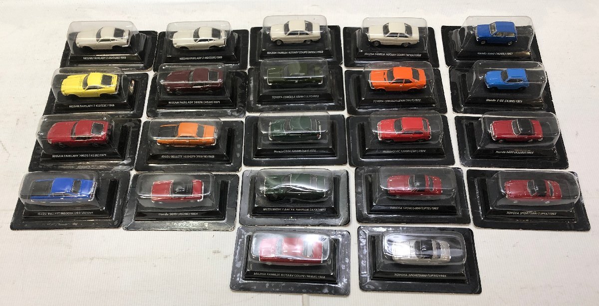 中身未開封 コナミ 1/64 絶版名車コレクション 22点まとめ 日産 フェアレディ ホンダ シビック S600 他 ミニカー【現状品】[37-1125-M4]_画像1