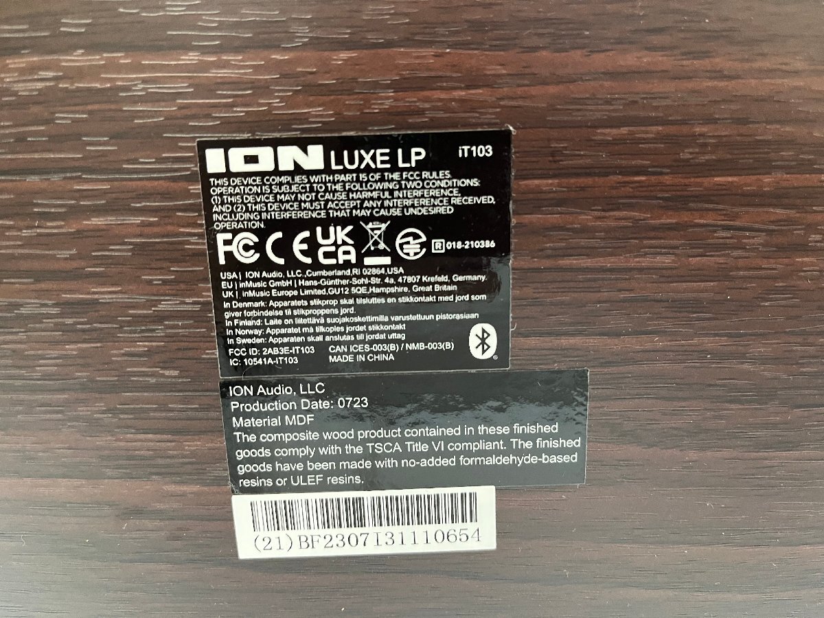 簡易動作確認済 ION AUDIO LUXE LP レコードプレーヤー 箱無し 【現状品】 [55-0815-2O2]_画像5