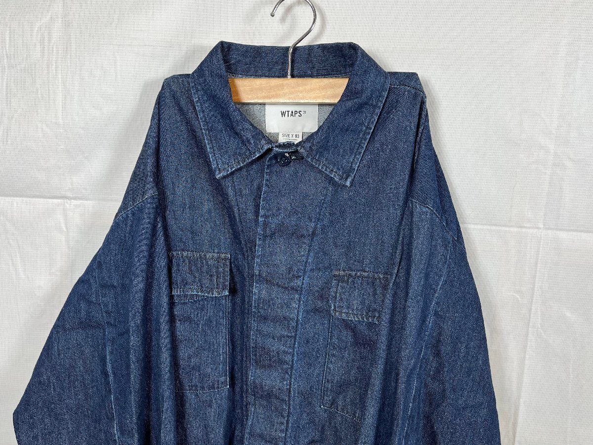 WTAPS ダブルタップス 23SS デニム ジャケット 型番:231WVDT-SHM02 サイズ:3 ネイビー系 ☆良品☆[661-0617-E4]_画像3