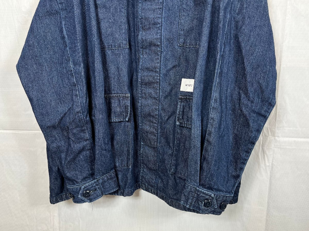 WTAPS ダブルタップス 23SS デニム ジャケット 型番:231WVDT-SHM02 サイズ:3 ネイビー系 ☆良品☆[661-0617-E4]_画像4