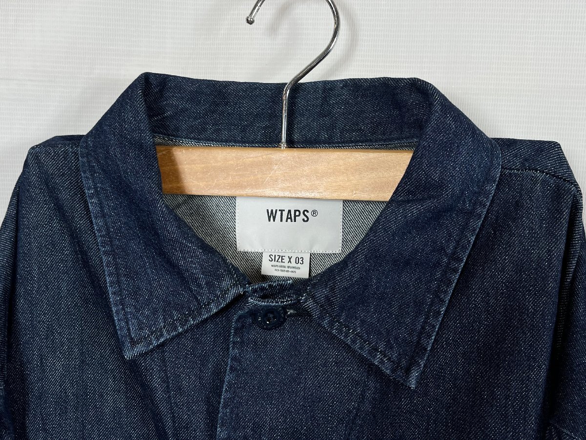 WTAPS ダブルタップス 23SS デニム ジャケット 型番:231WVDT-SHM02 サイズ:3 ネイビー系 ☆良品☆[661-0617-E4]_画像2