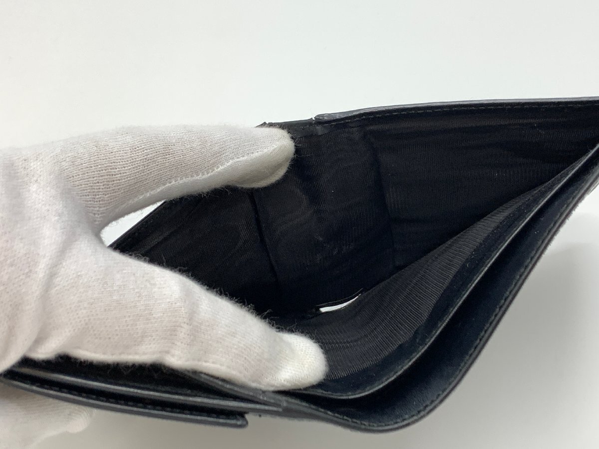 GUCCI グッチ Wホック 二つ折り財布 ブラック 黒色 ウォレット ケース ☆良品☆[84-1004-2E7]_画像8