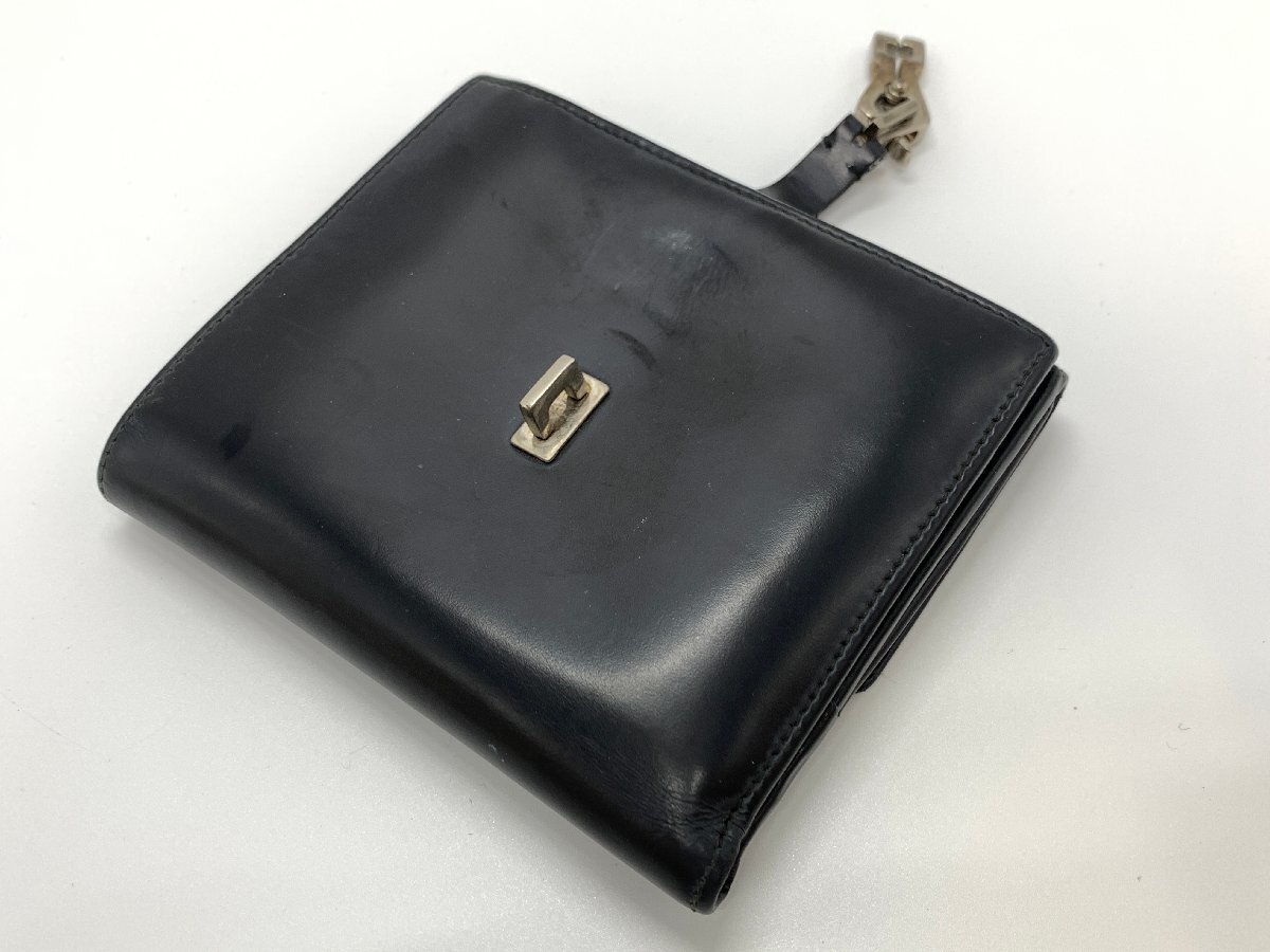 GUCCI グッチ Wホック 二つ折り財布 ブラック 黒色 ウォレット ケース ☆良品☆[84-1004-2E7]_画像2