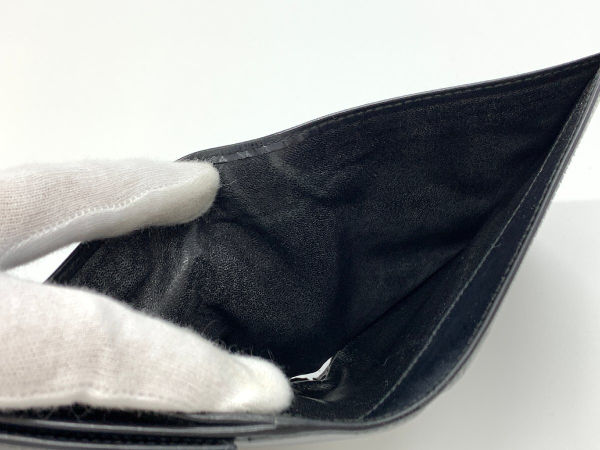 GUCCI グッチ Wホック 二つ折り財布 ブラック 黒色 ウォレット ケース ☆良品☆[84-1004-2E7]_画像9