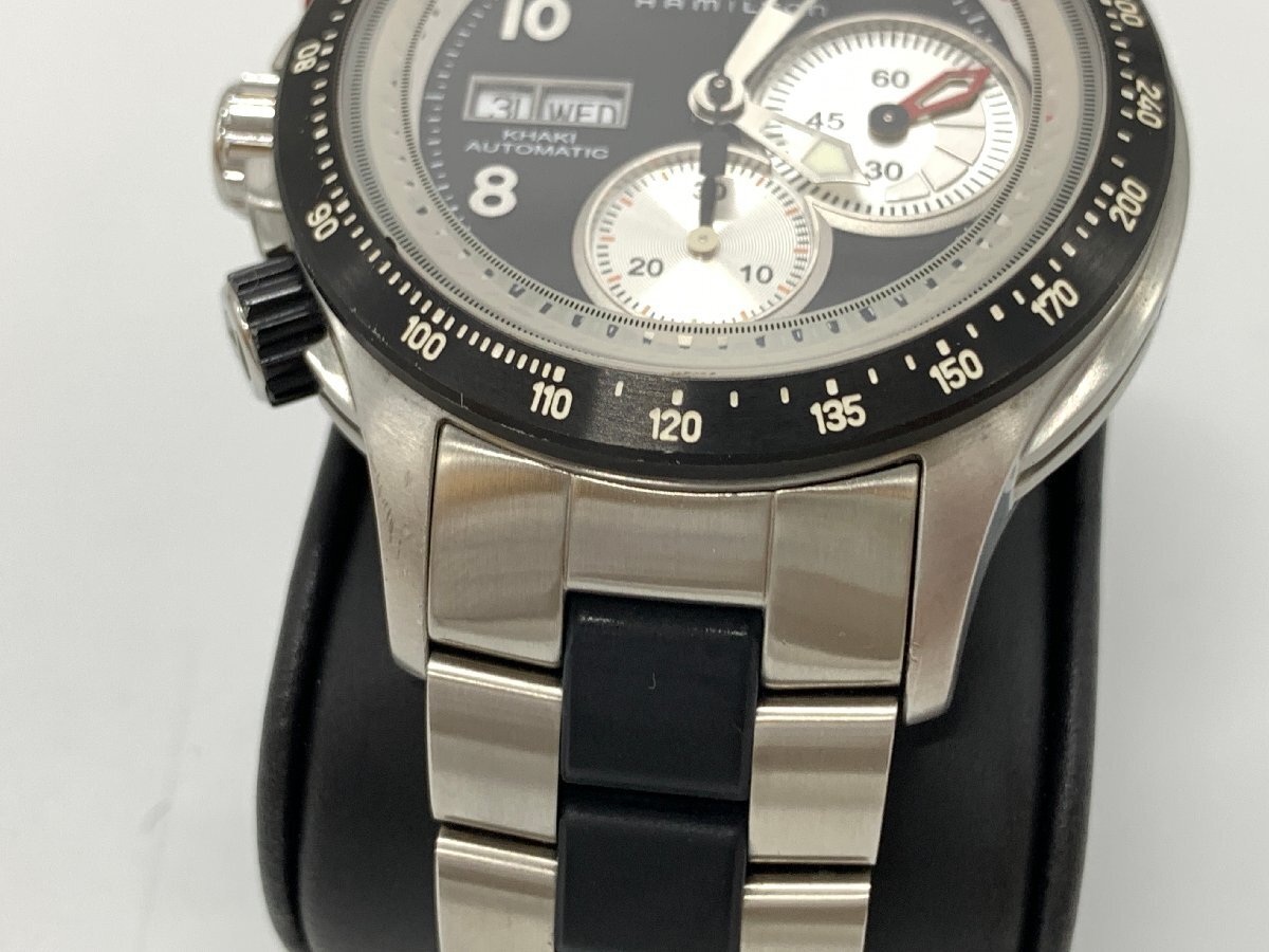 HAMILTON ハミルトン KHAKI TACHYMILER カーキ タキマイラー 型番:H717260 自動巻き AT メンズ腕時計【現状品】[77-1118-E7]_画像5