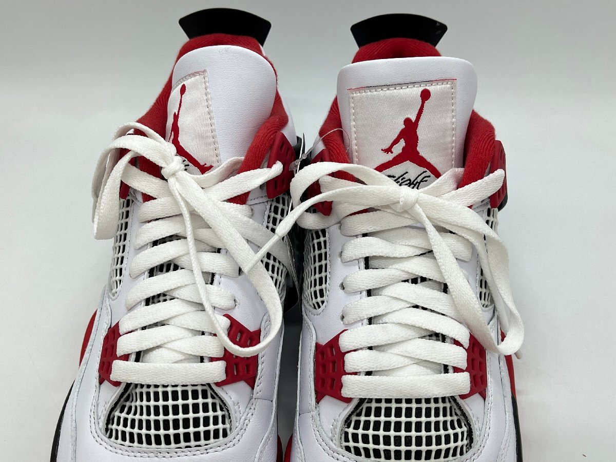 美品 NIKE ナイキ AIR JORDAN 4 RETRO OG Fire Red 2020 型番:DC7770 160 サイズ:27.5cm エアジョーダン4 レトロ ☆良品☆[75-0609-E7]_画像3