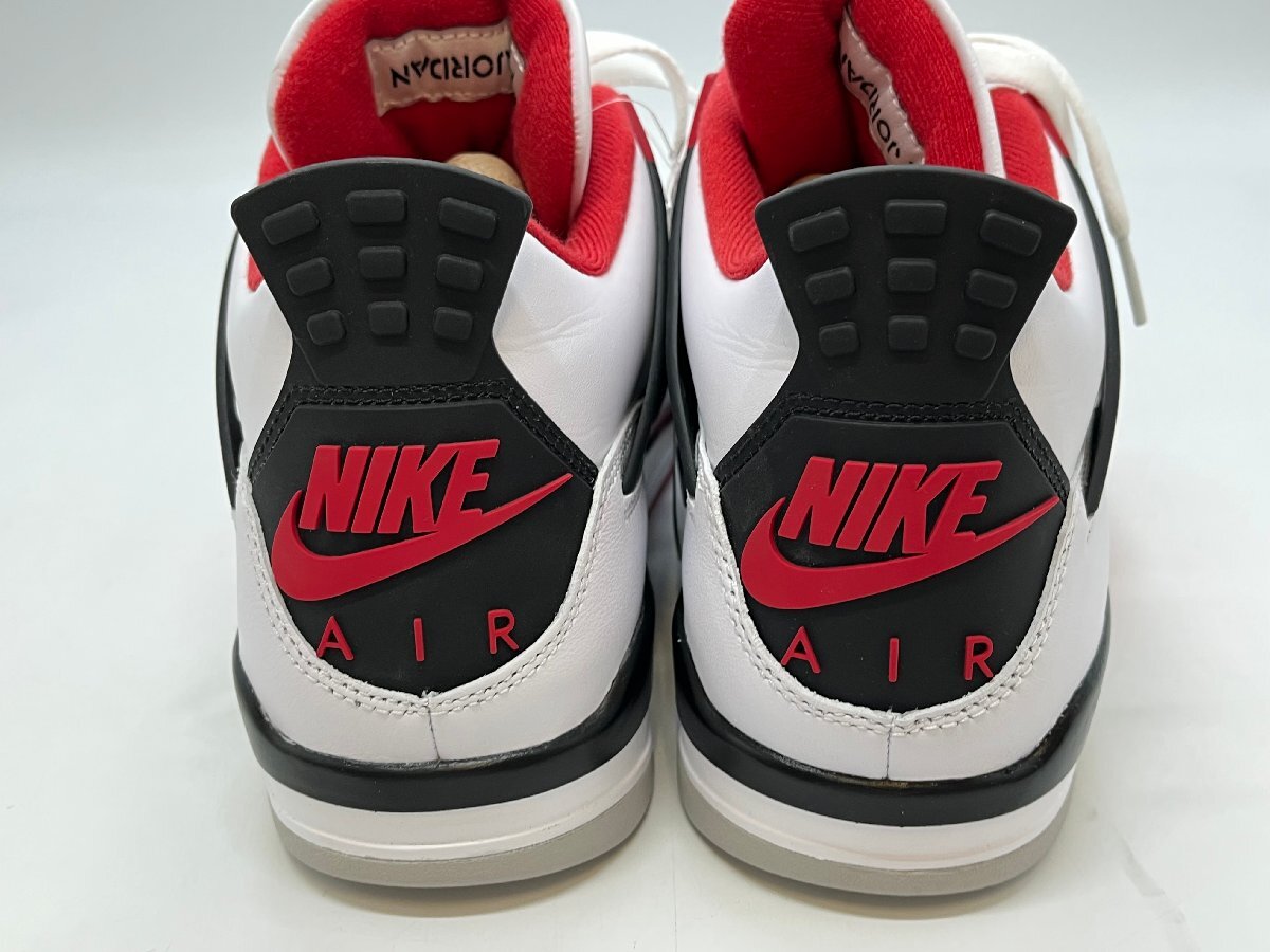 美品 NIKE ナイキ AIR JORDAN 4 RETRO OG Fire Red 2020 型番:DC7770 160 サイズ:27.5cm エアジョーダン4 レトロ ☆良品☆[75-0609-E7]_画像5