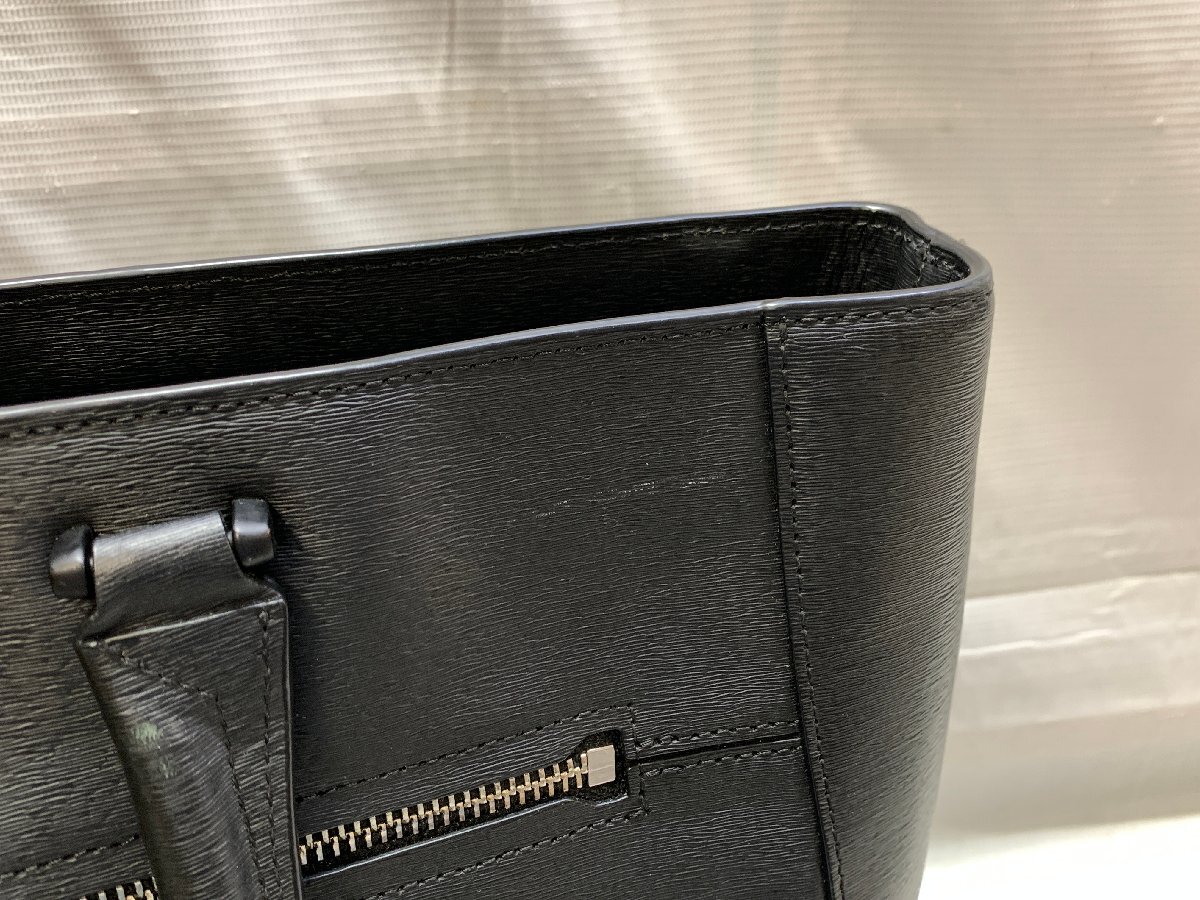 Paul Smith Paul Smith 873932N542 большая сумка ручная сумочка черный чёрный соломинка серый n кожа * хорошая вещь *[39-0807-E9]