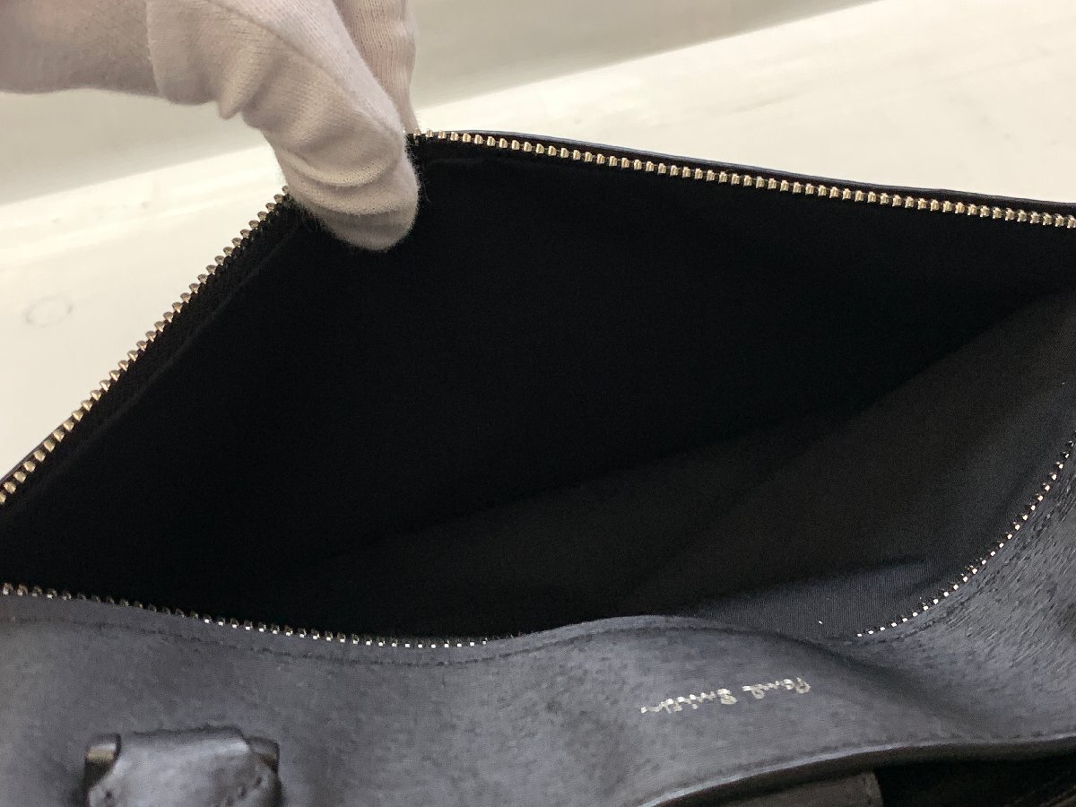 Paul Smith Paul Smith 873932N542 большая сумка ручная сумочка черный чёрный соломинка серый n кожа * хорошая вещь *[39-0807-E9]