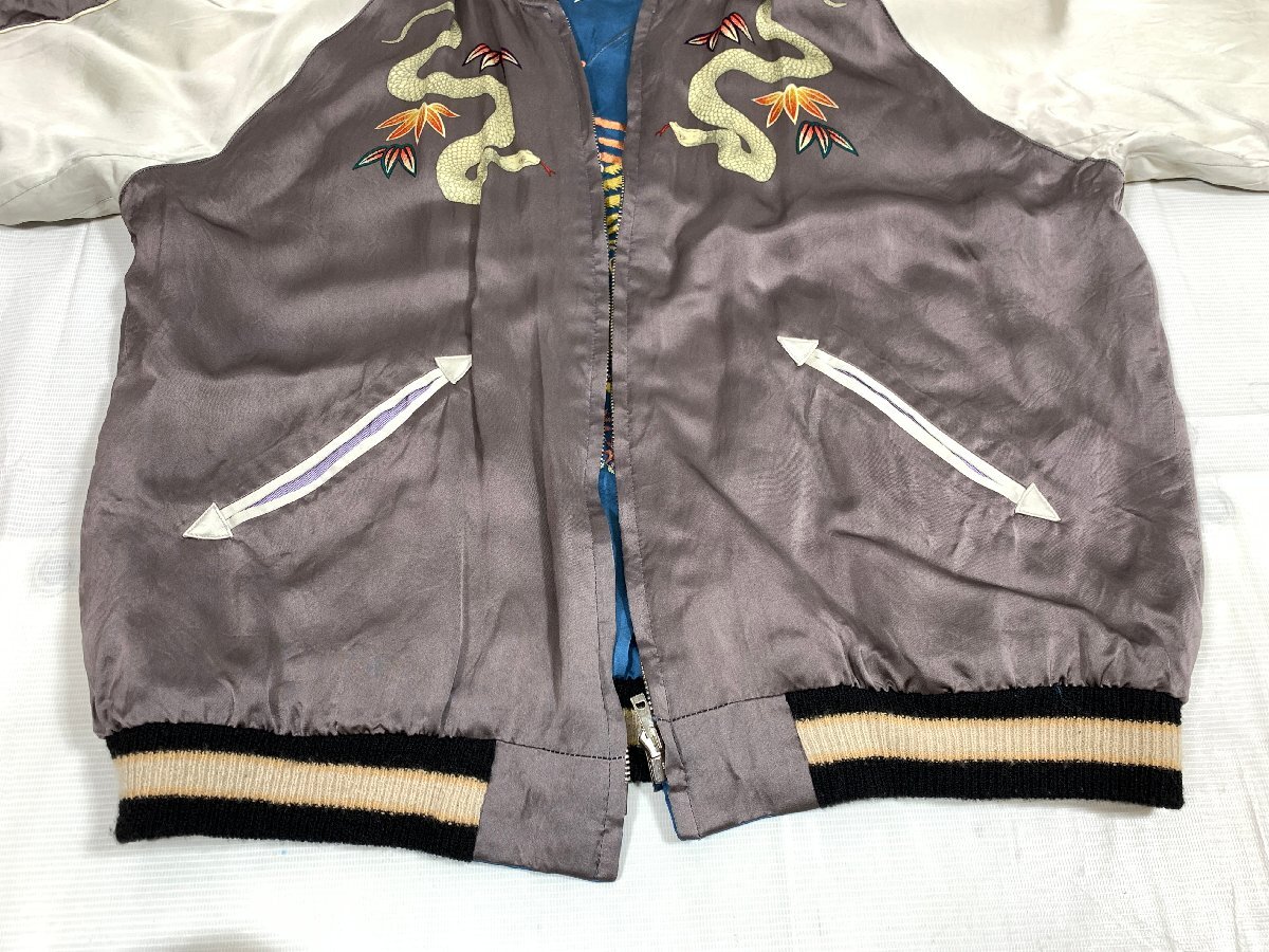 ※備考有 港商 東洋エンタープライズ スカジャン 般若 JAPAN MAP 型番:TT14119 サイズ:大 ジャケット ☆良品☆[67-1125-E3]_画像3