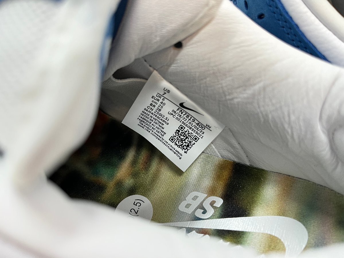 ☆未使用品☆NIKE ナイキ Born × Raised ボーンレイズド SB DUNK LOW PRO QS One Block At a Time サイズ:25cm FN7819 400 [75-0629-7O2]_画像5