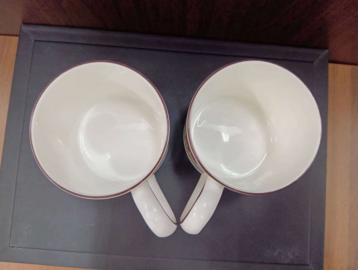14588　洋食器 【WEDGWOOD　ウェッジウッド　ハンティングシーン　マグカップ　同柄/同サイズ　2個セット】　ユーズド品_画像8