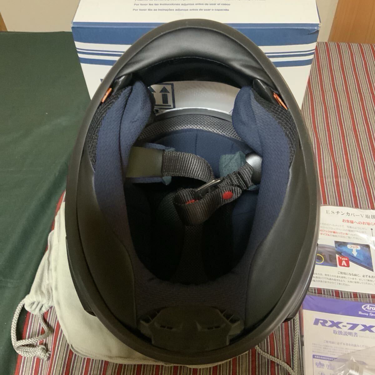 【美品】Arai アライ RX7-X フラットブラック 59/60CM Lサイズ_画像5