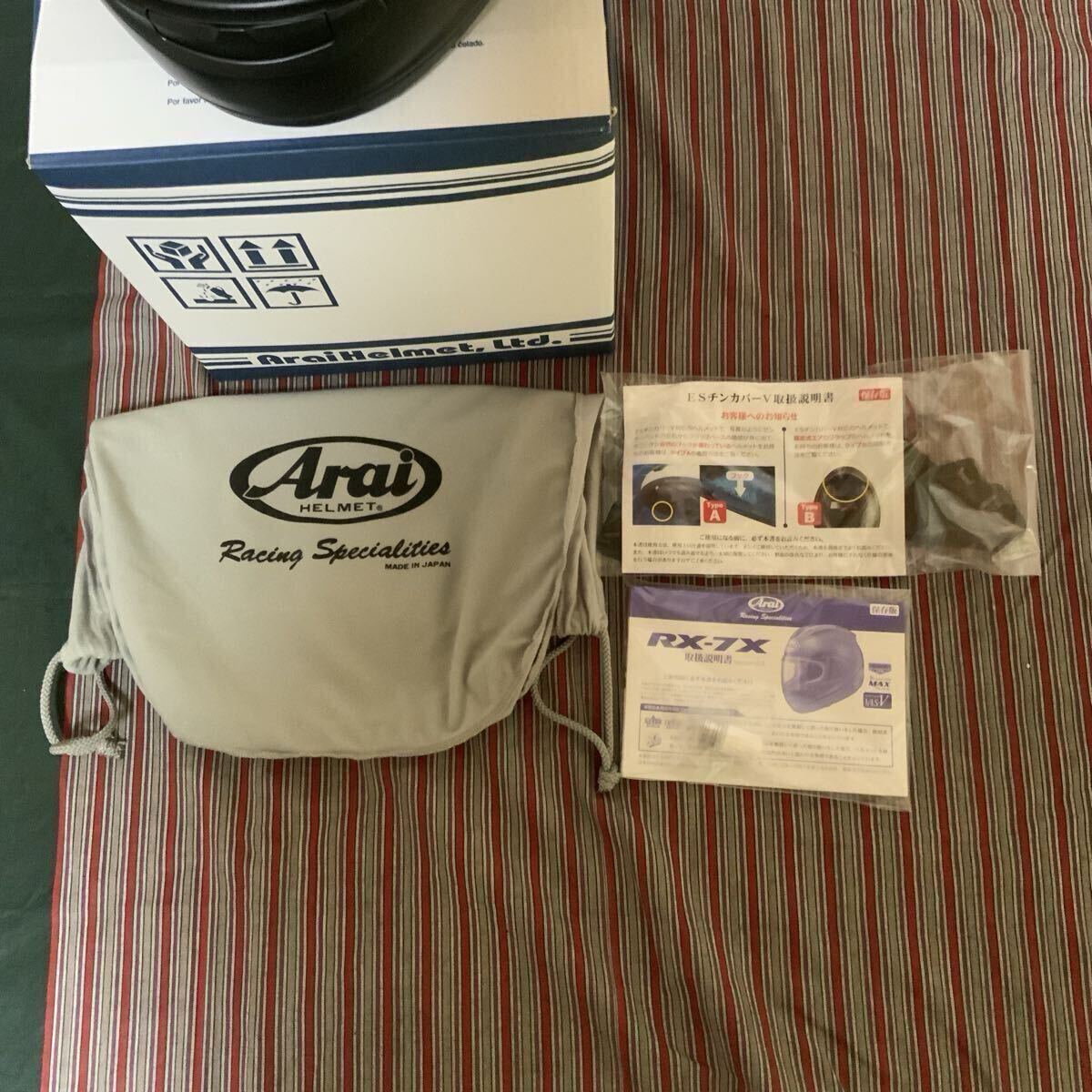 【美品】Arai アライ RX7-X フラットブラック 59/60CM Lサイズ_画像6