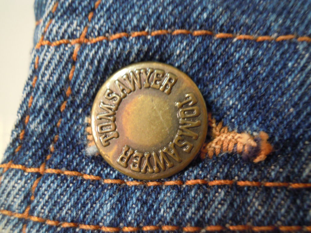 【三】Tom Sawyer　トム・ソーヤー　ネイビーオーバーオール　１４０　レア物_画像3