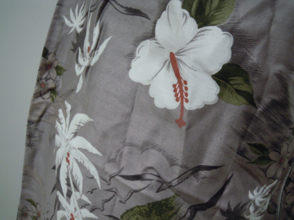 【三】花柄グレーの袖なしロングワンピース　サイズ９　日本製　ゆったり　しっとり　リラックス　_画像7