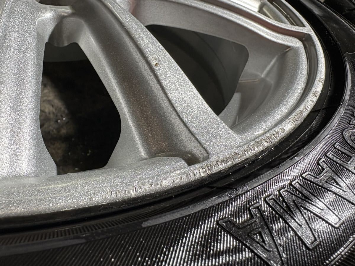 メーカー不明 15インチ アルミホイール 4本 PCD100 5.5J +43 スズキ ダイハツ タイヤ ヨコハマ_画像9