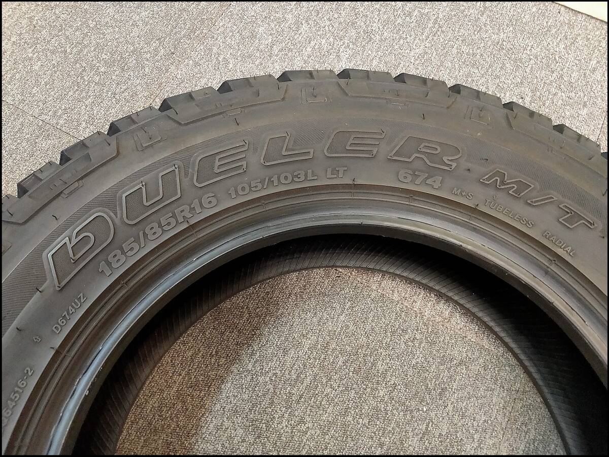 2本 バリ溝 2022年 185/85R16 105/103L LT BRIDGESTONE DUELER M/T 674 ブリヂストン デューラー _画像5