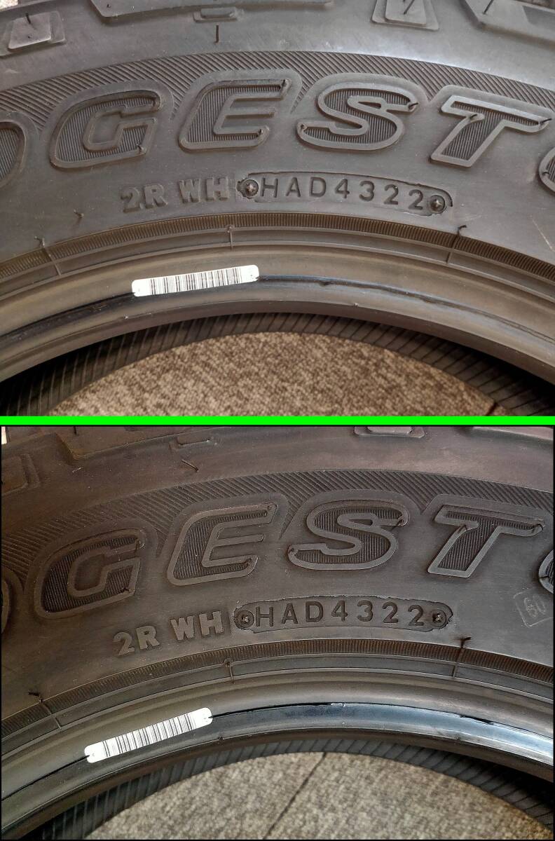 2本 バリ溝 2022年 185/85R16 105/103L LT BRIDGESTONE DUELER M/T 674 ブリヂストン デューラー _画像6