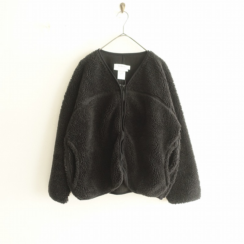 【定価3.3万】ヴェリテクール Veritecoeur *ボアフリースジャケット*Fブラック黒ジップアップ羽織上着(jk25-2510-202)【10K52】_画像1