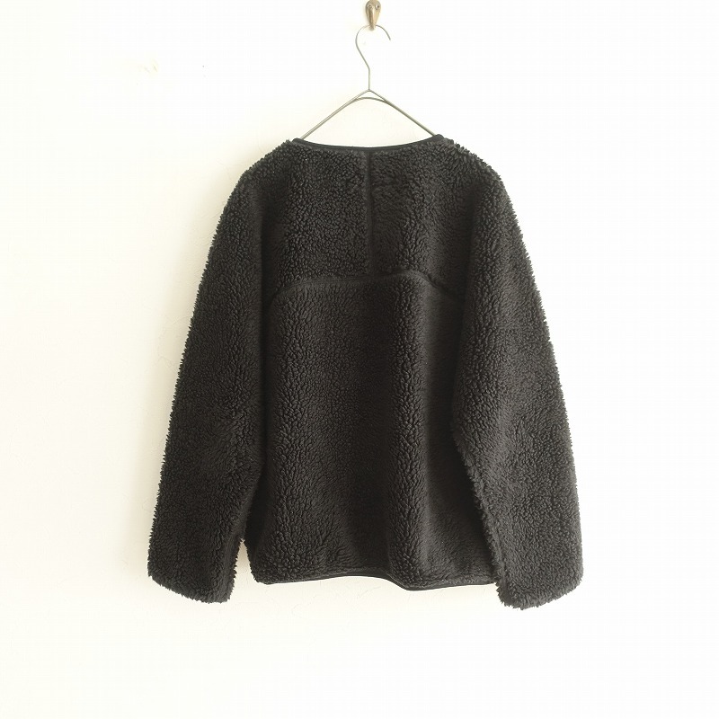 【定価3.3万】ヴェリテクール Veritecoeur *ボアフリースジャケット*Fブラック黒ジップアップ羽織上着(jk25-2510-202)【10K52】_画像2