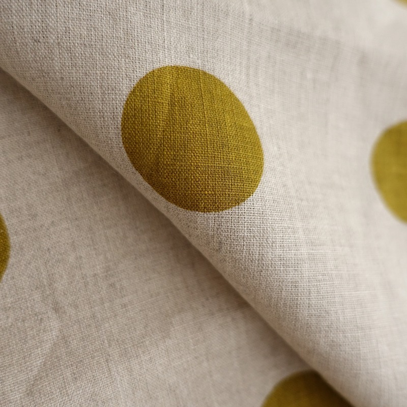 マーガレットハウエル MARGARET HOWELL *ドットスカーフ*ベージュオリーブリネンハンカチアクセサリー(ac30-2510-39)【10K52】_画像4