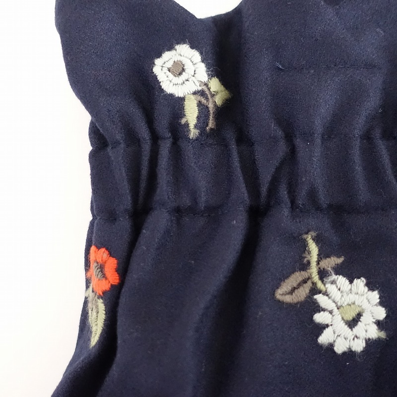 【未使用/定価1.2万】ネセセア nesessaire *刺しゅうバッグ*肩掛けショルダーネイビーかばん(ba11-2510-57)【10K52】_画像5