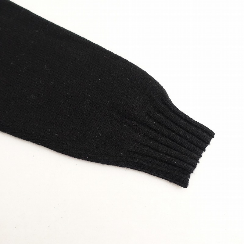 グラム (g)*パネルボーダークルーネックニットプルオーバー*Fブラック×ホワイトラグランプルオーバーウール(2-2510-213)【10K52】_画像4